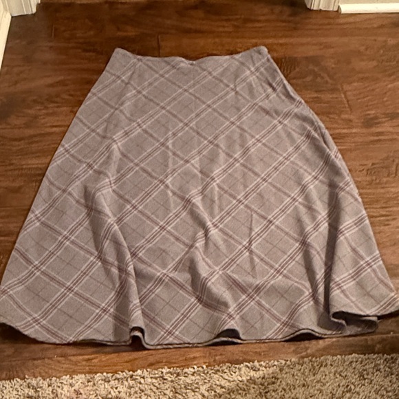 Croft & Barrow Gray Plaid A-Line Skirt - Picture 1 of 4